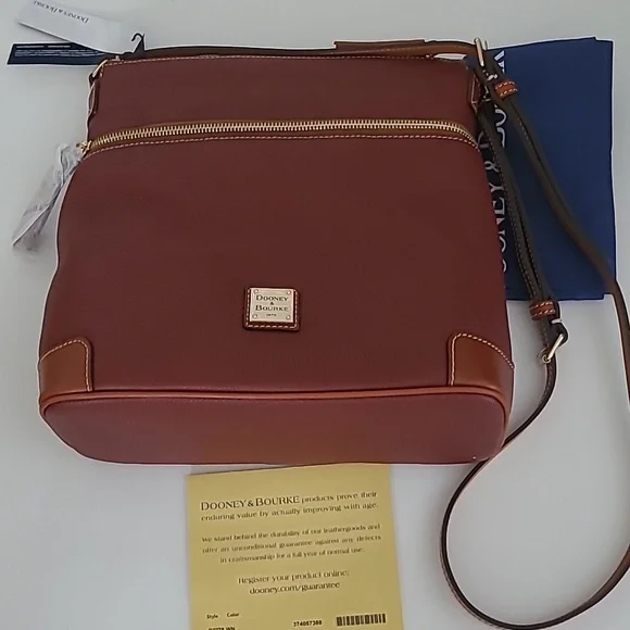 ❤️HP❤️D&B LARGE Wine Pebble Grain Tassle Crossbody Bag NWT